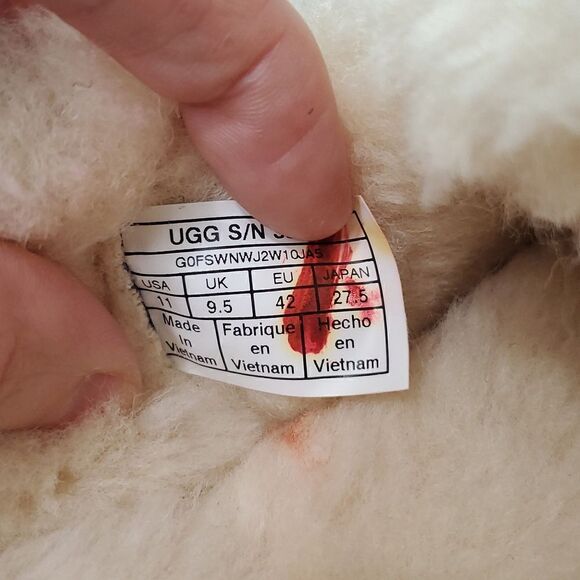 UGG Ansley Slipper Espresso Suede Wool Loafer Moccasin Women US 11 EU 42 New - Picture 11 of 13